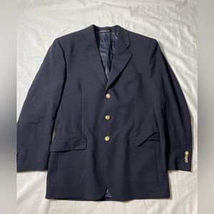 Giannni Manzoni made in Italy black wool sport blazer jacket men’s size 40 R